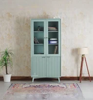 HEMNES Glass-door bookShelf with 3 drawers